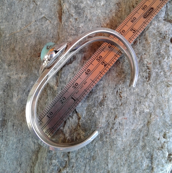 Sterling Silver Vintage Turquoise Cuff & Ring SET - Picture 3 of 16